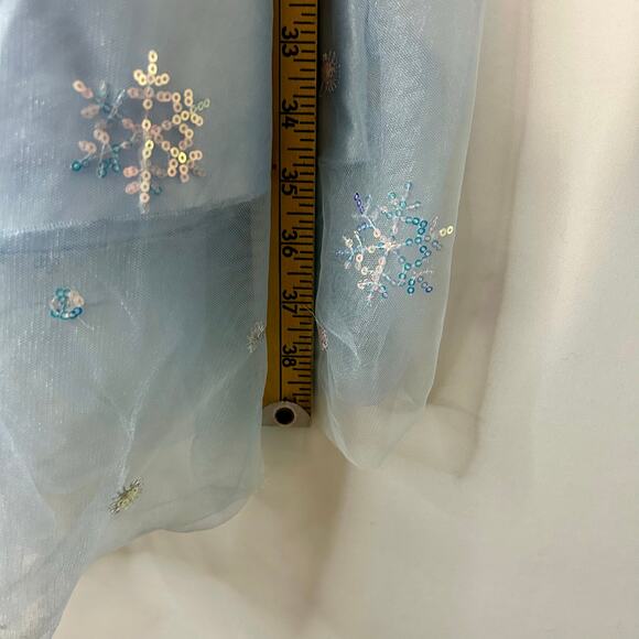 EleStory Women’s Tulle Snowflake Sequin Maxi Skirt Light Blue Size Small NWT - Picture 6 of 7